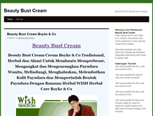 Tablet Screenshot of beautybustcream.com